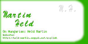 martin held business card